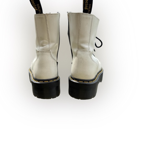 Dr. Martens Jadon White Leather Platform Boots – Women’s Size 9 US - Picture 4 of 9